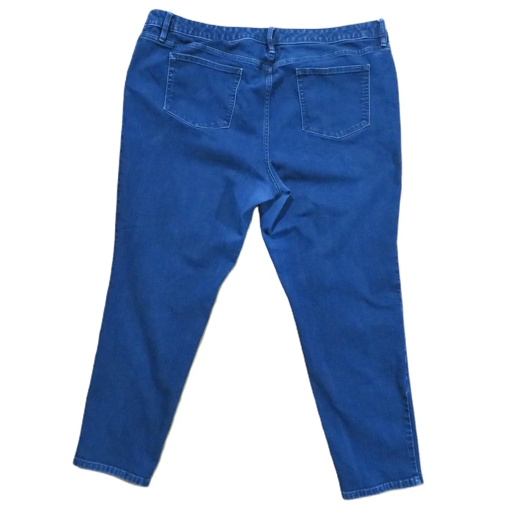 22W a.n.a Skinny Jeans Women's Blue Stretch Denim Five Pocket Zip Fly
